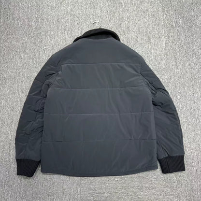 Hermes Padded Zipper Jacket in Solid Color-zp