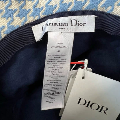 Dior Blue Checkered Fisherman Hat