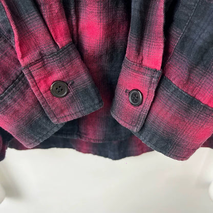 Saint Laurent Red Black Plaid Shirt