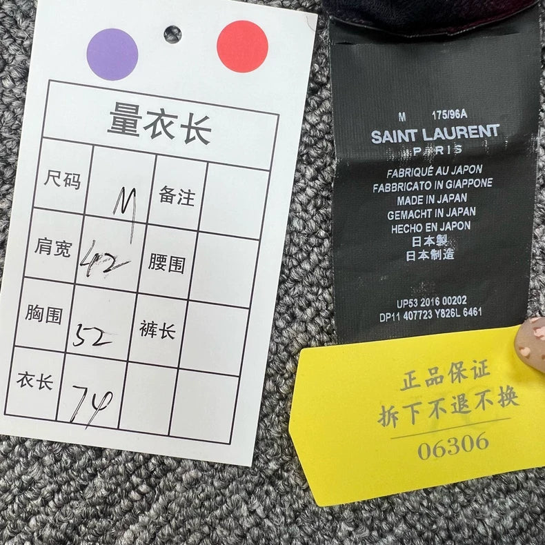 Saint Laurent Red Black Plaid Shirt