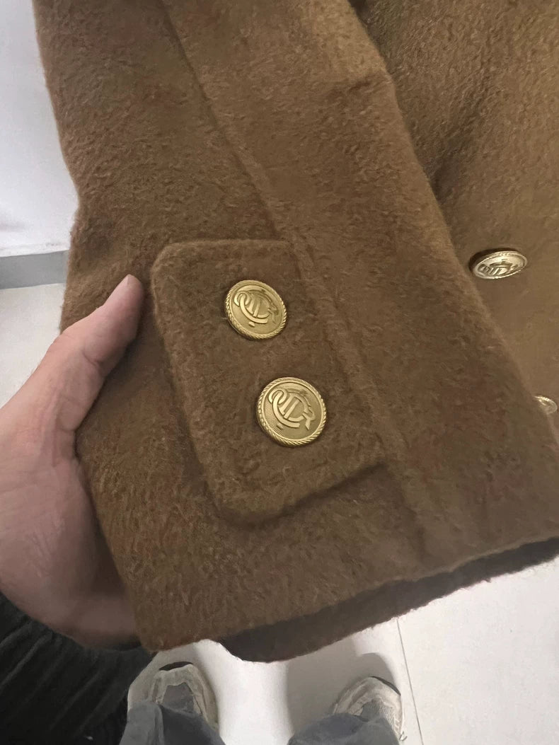 Vintage Dior Wool Blend Double-breasted Coat