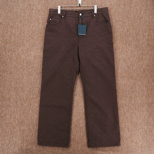 Louis Vuitton SS25 Logo Print Denim Jeans-yf