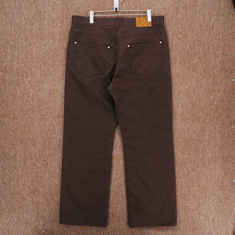Louis Vuitton SS25 Logo Print Denim Jeans-yf