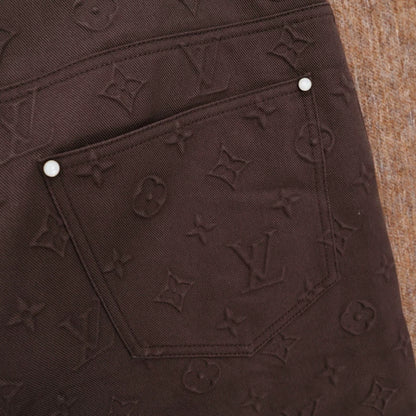 Louis Vuitton SS25 Logo Print Denim Jeans-yf
