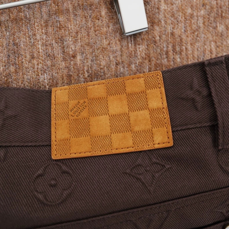 Louis Vuitton SS25 Logo Print Denim Jeans-yf