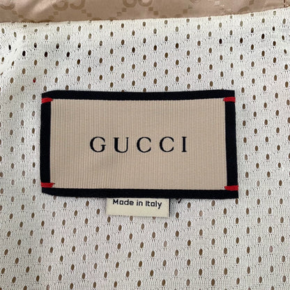 Gucci Brown Logo Print Hooded Jacket