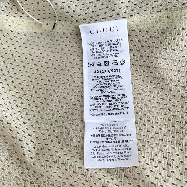 Gucci Brown Logo Print Hooded Jacket