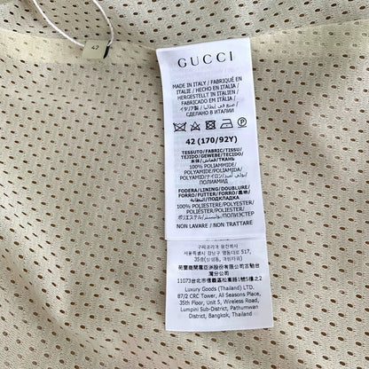 Gucci Brown Logo Print Hooded Jacket