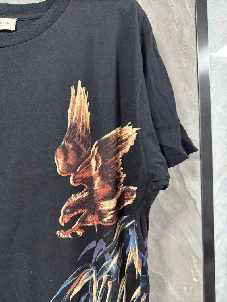 Saint Laurent Tiger Eagle Short Sleeve T-Shirt