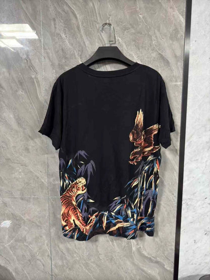 Saint Laurent Tiger Eagle Short Sleeve T-Shirt