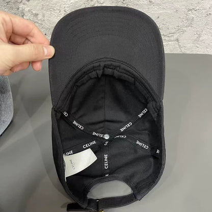 Celine Black Cap with White Logo
