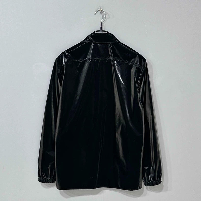 Black Glossy Shirt by Saint Laurent Paris