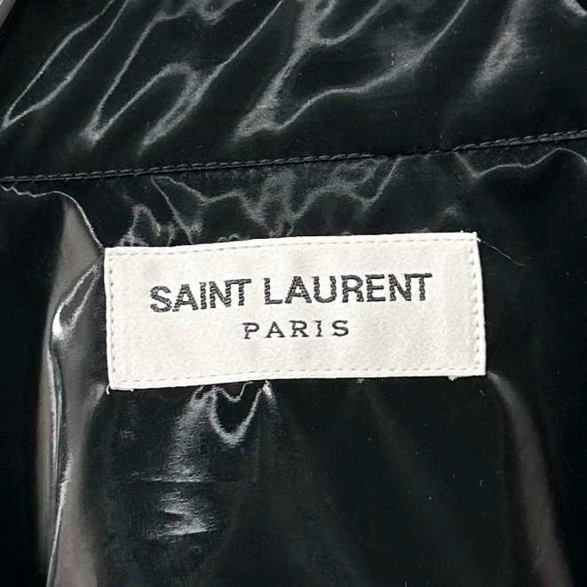 Black Glossy Shirt by Saint Laurent Paris
