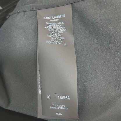 Black Glossy Shirt by Saint Laurent Paris