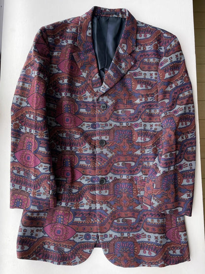 Comme Des Garcons Wool Psychedelic Blazer