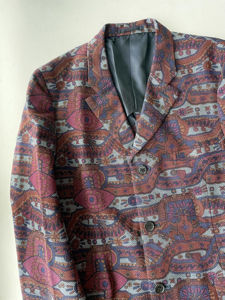 Comme Des Garcons Wool Psychedelic Blazer