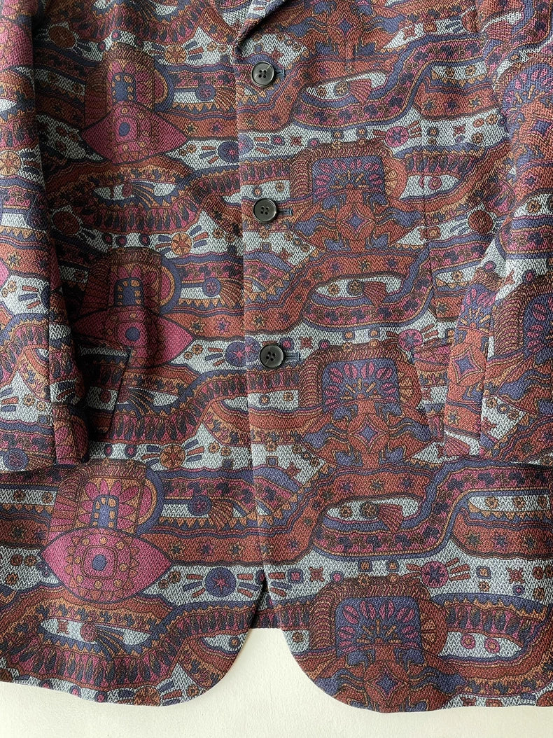 Comme Des Garcons Wool Psychedelic Blazer