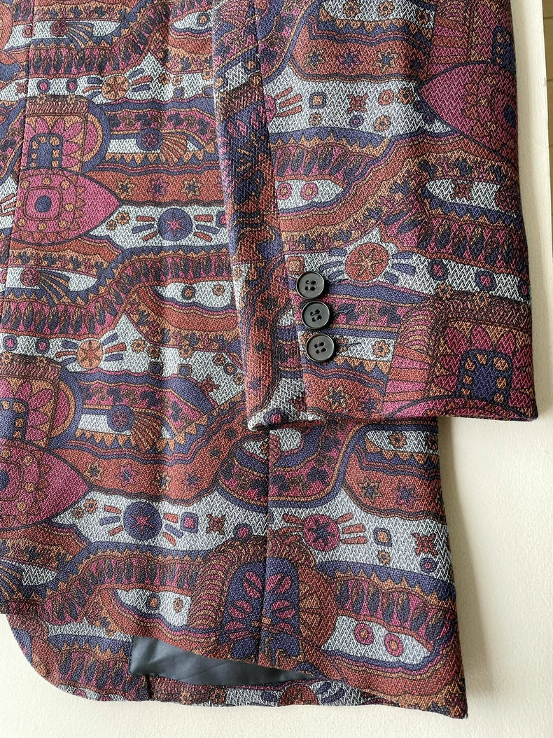 Comme Des Garcons Wool Psychedelic Blazer