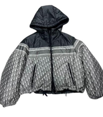 Dior Logo Print Puffer Jacket in XS