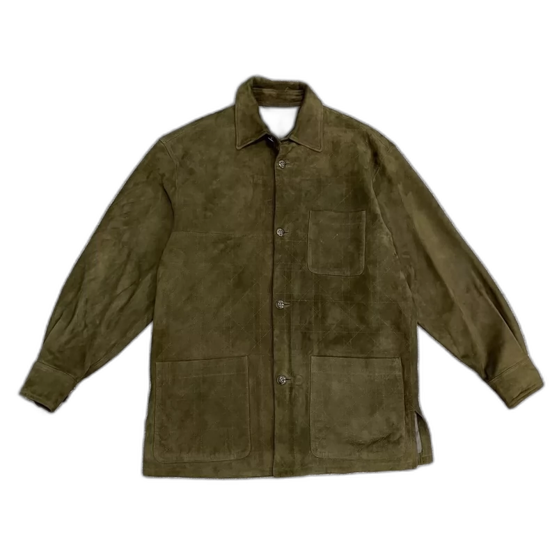 Dior Olive Suede Shirt Jacket Size M