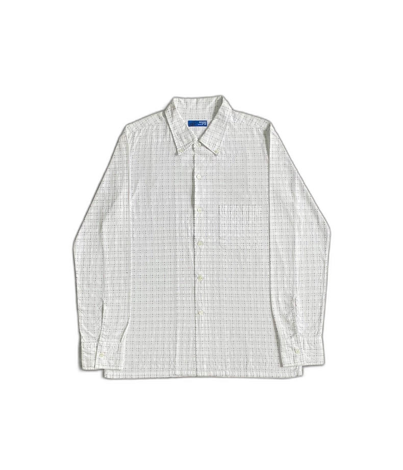 Vintage Beams Embroidered Check Long Sleeve Shirt-zp