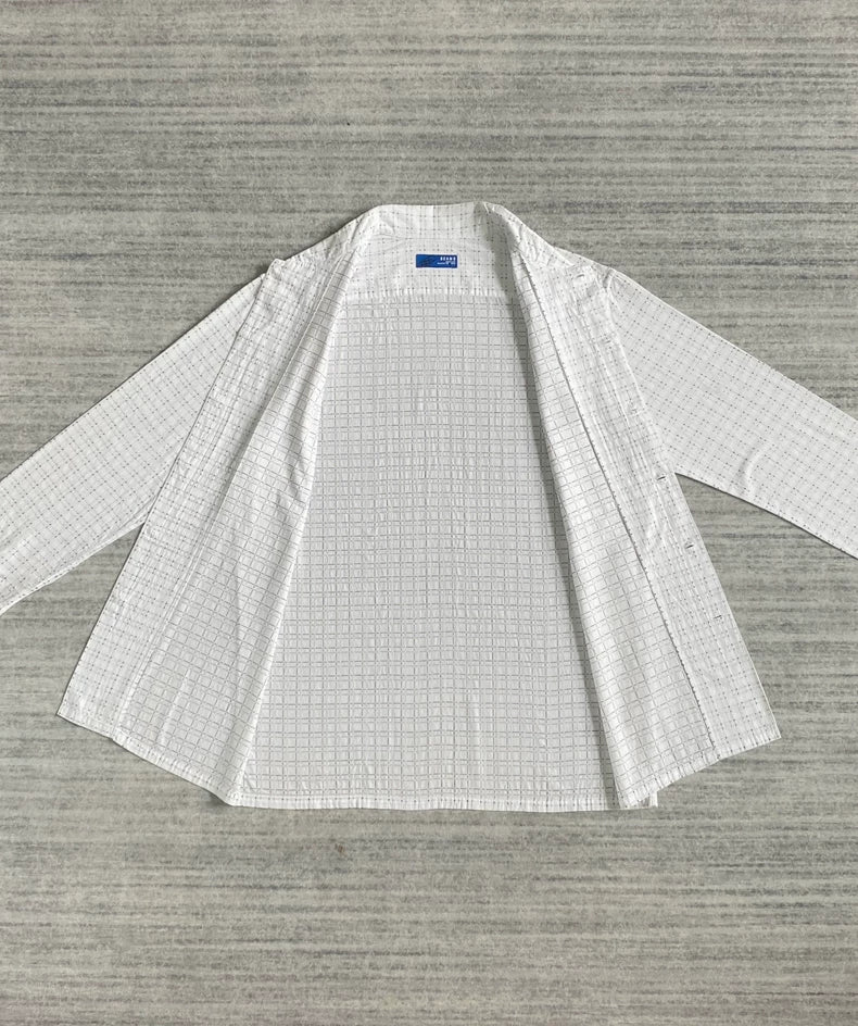 Vintage Beams Embroidered Check Long Sleeve Shirt-zp