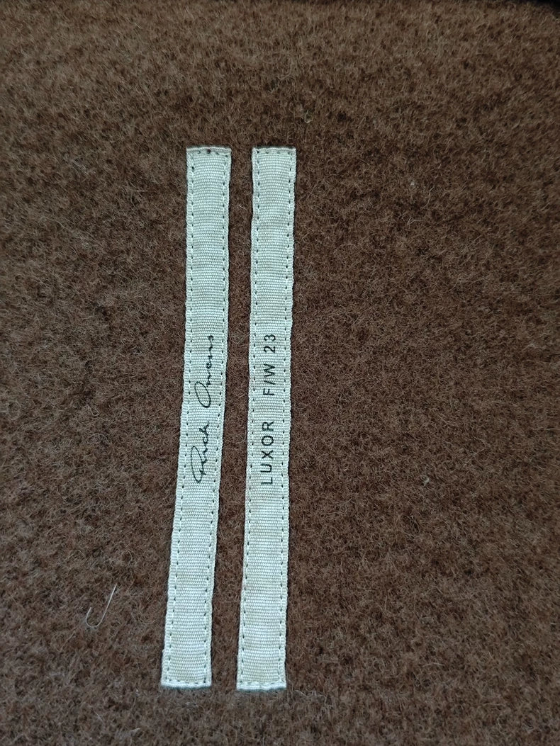 Rick Owens Peter Jacket Brown Wool Coat