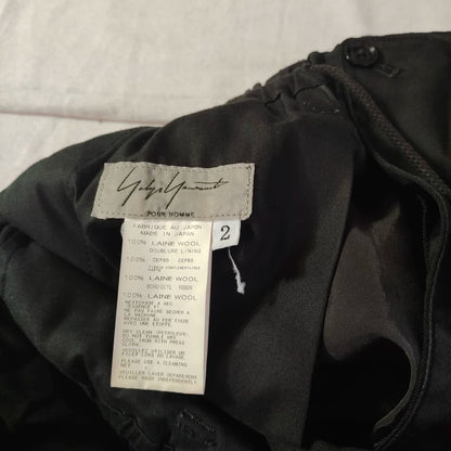Yohji Yamamoto Black Strap Pants