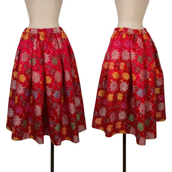 COMME des GARCONS Red Vintage Floral Skirt