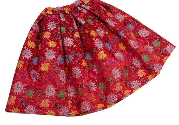 COMME des GARCONS Red Vintage Floral Skirt