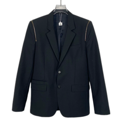 Givenchy Black Wool Long Sleeve Suit Jacket