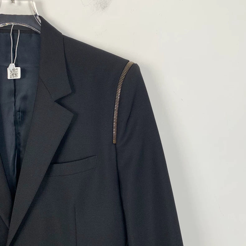 Givenchy Black Wool Long Sleeve Suit Jacket