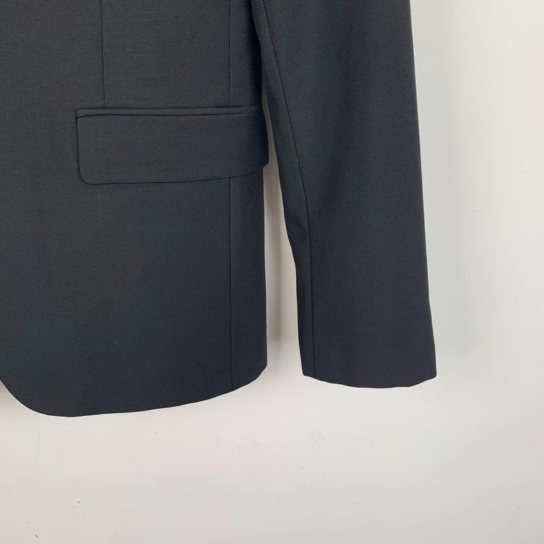 Givenchy Black Wool Long Sleeve Suit Jacket