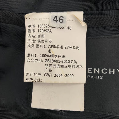Givenchy Black Wool Long Sleeve Suit Jacket