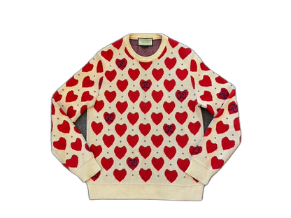Gucci Heart Pattern Knit Sweater Men