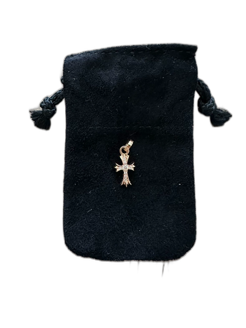 Chrome Hearts 22K Gold Diamond Pendant