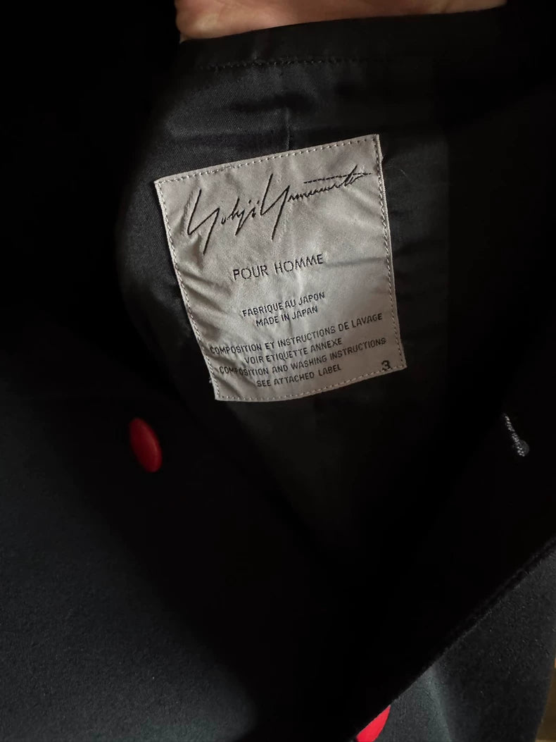 Yohji Yamamoto Black Blazer with Red Details