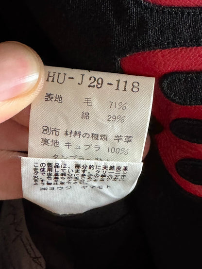 Yohji Yamamoto Black Blazer with Red Details