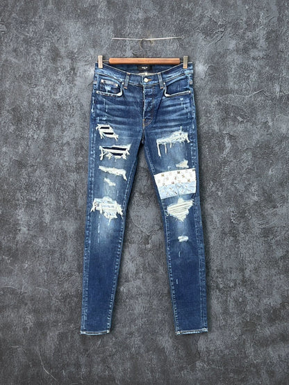 Distressed Design Denim Pants for Men