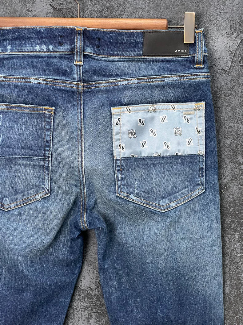 Distressed Design Denim Pants for Men