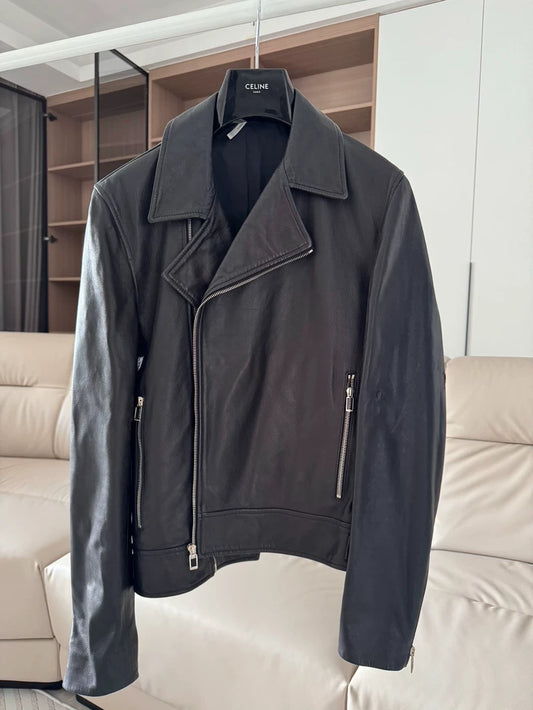 Diorhomme Kris Period Lambskin Leather Jacket-yf