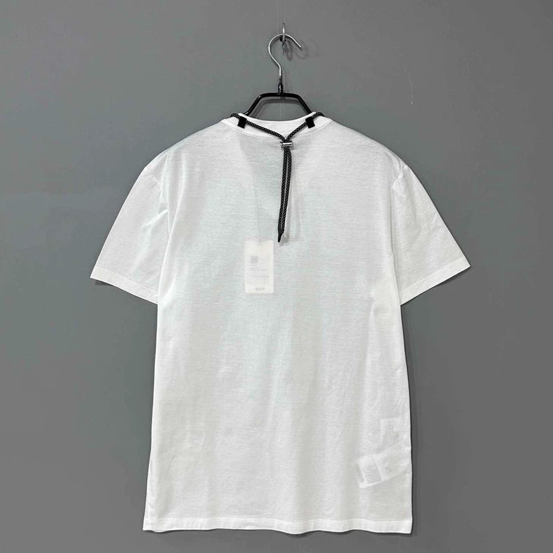 PRADA White Cotton Round Neck Short Sleeve