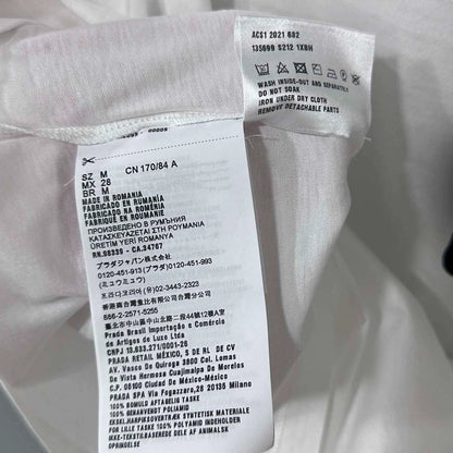 PRADA White Cotton Round Neck Short Sleeve