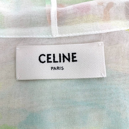 Celine Colorful Silk Long Sleeve Shirt