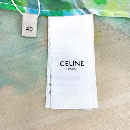Celine Colorful Silk Long Sleeve Shirt