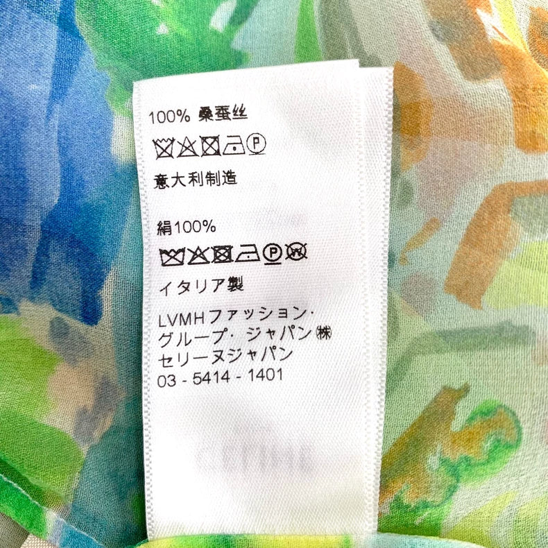 Celine Colorful Silk Long Sleeve Shirt