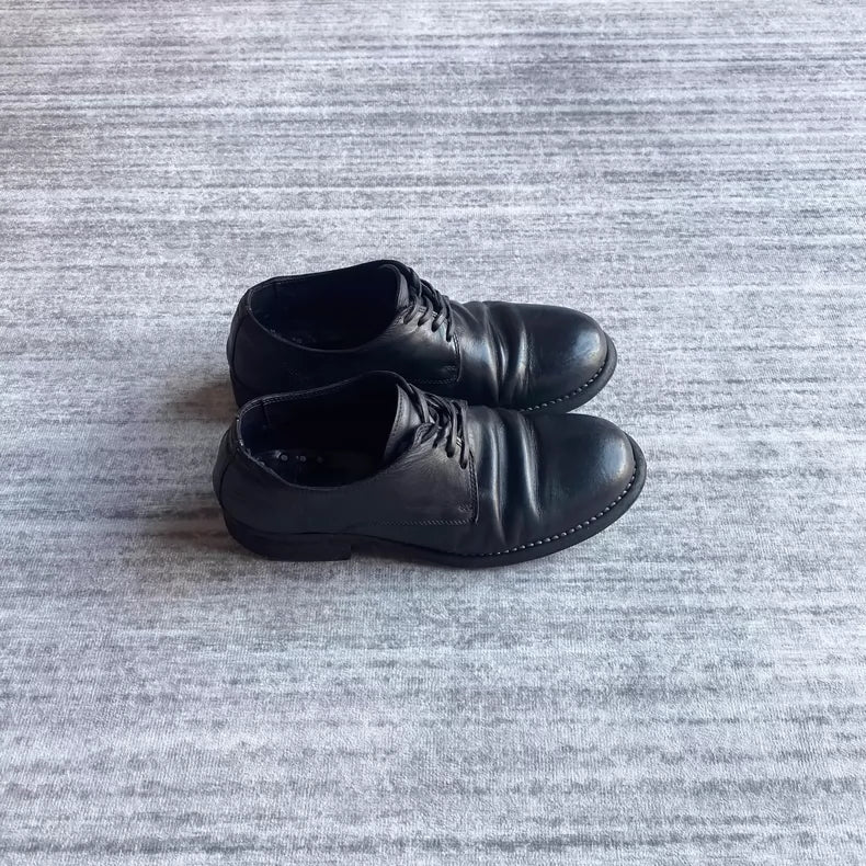 Guidi 992 Dark Leather Derby Shoes-zp