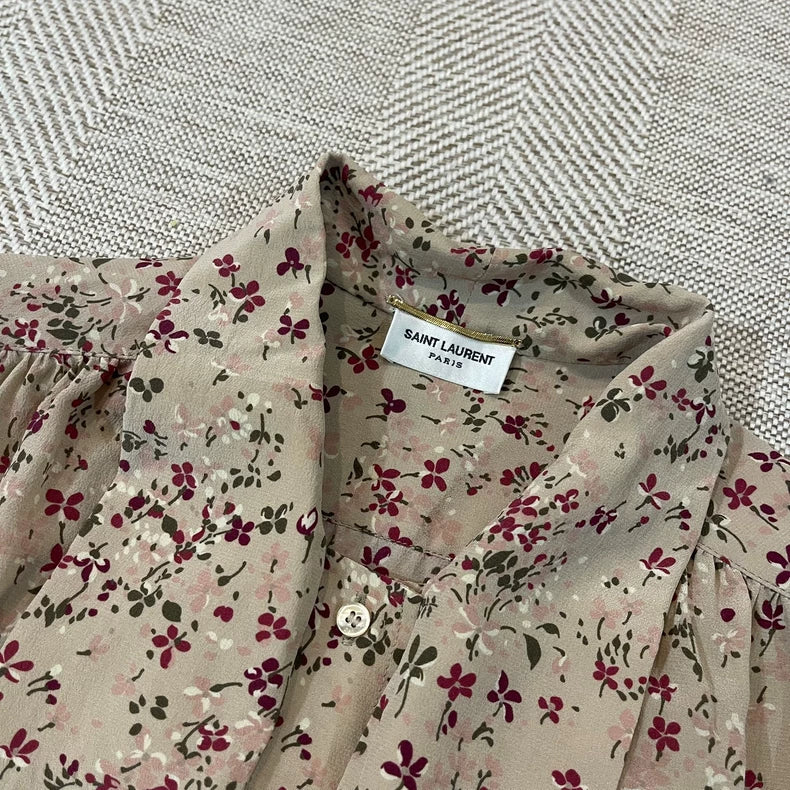 Saint Laurent Floral Silk Shirt