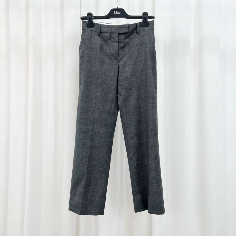 Miu Miu Embroidered Letter Casual Trousers-yf