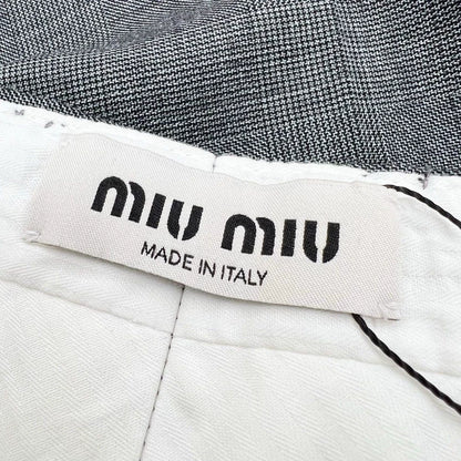 Miu Miu Embroidered Letter Casual Trousers-yf